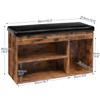 HOOBRO Shoe Storage Bench with Padded Cushion, Entryway Bench with