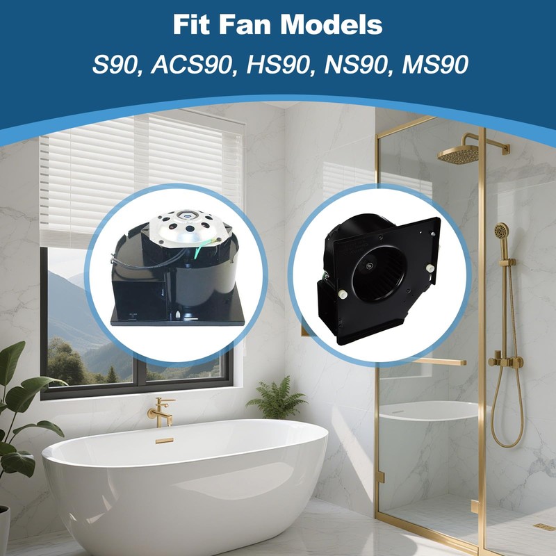 S99080273 99080273 Bathroom Fan Motor & Blower Wheel Kit with