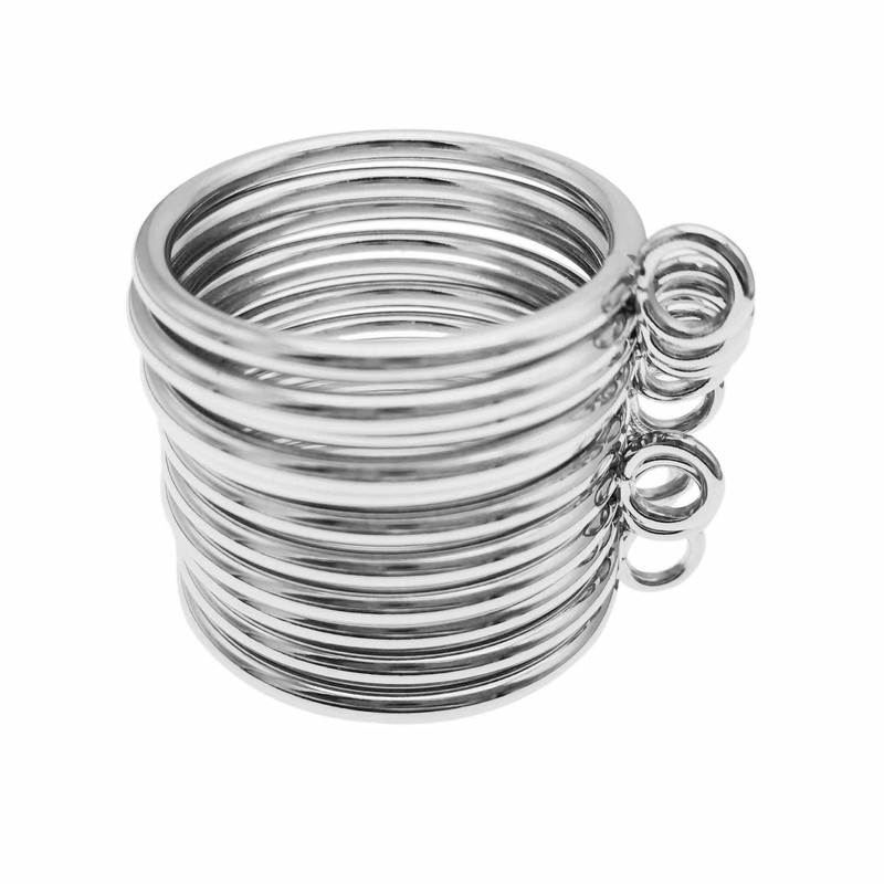 20PCS 55MM Silver Metal Curtain Ring with Eyelet and 20pcs