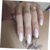 BIUDECO 24pcs White Ballerina Fake Nails French Tip Wear Nails