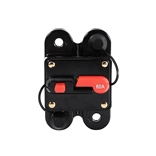 Fuse Holder 60a, 50amp-100amp Waterproof Circuit Breaker with Manual Reset