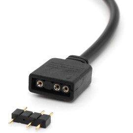 SHAOYAYAZHANG 2-Pack ARGB Extension Cable,5V 3 Pin Addressable Female to Female RGB Extension Cable for Computer Chassis Fans/ARGB LED Lights, 11.8 Inches (1-3)