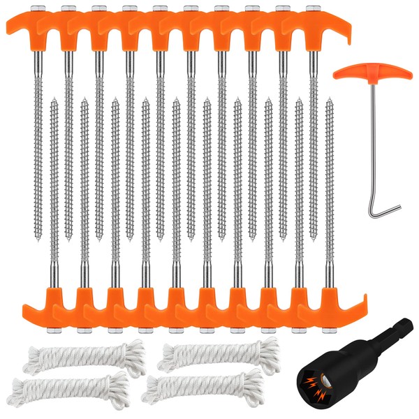 HORUSDY 26 Pack Heavy Duty Tent Stakes Tent Pegs Camping