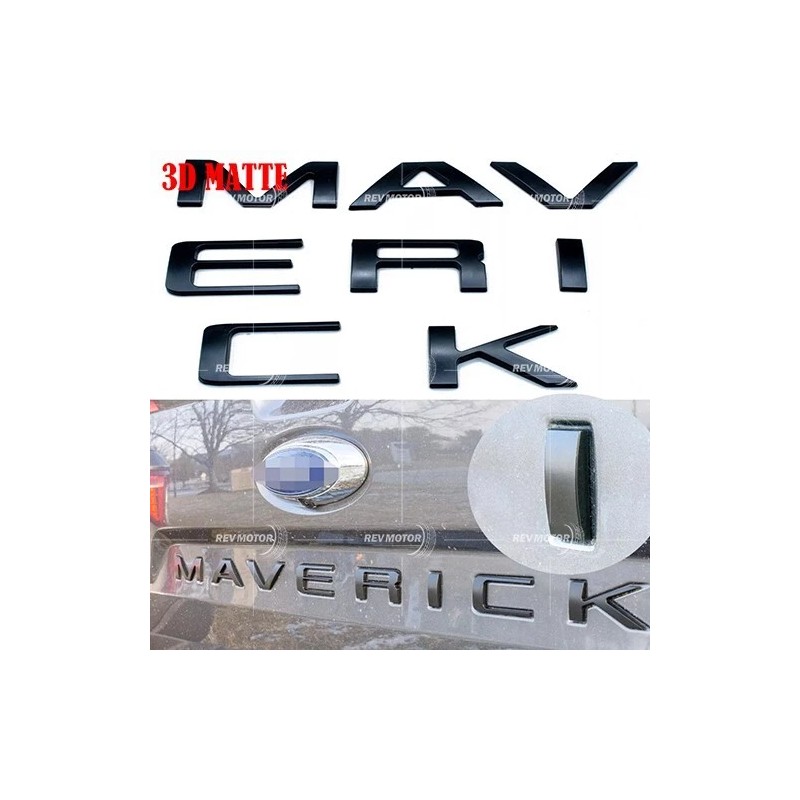 For 2022-2025 Maverick 0.3 in Matte Black Tailgate Insert Letters