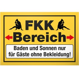 DankeDir! FKK Area Sign 30 x 20 cm Door Sign Birthday Gift Saying Pool Free Physical Culture Funny Saying Colleagues Friends Party Decoration Gift Idea