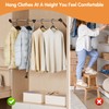 Tcatec Pull Down Closet Rod 23.62-32.67 Inch Adjustable Pull Down