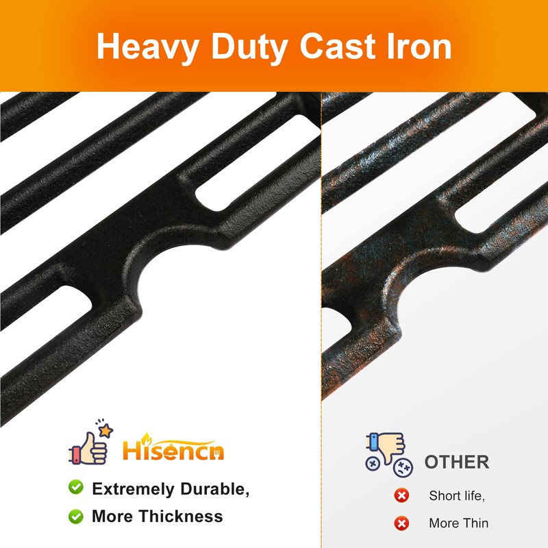 Hisencn Grill Cooking Grates for Char Griller Charcoal Grill 1624