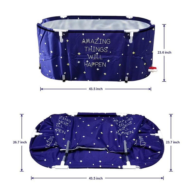 BESTHLS Portable Bathtub for Adult, Foldable Bathtub Portable Soaking Bath