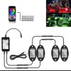 usparts888 8Pods RGB LED Rock Light Kit Underglow Wheel Light