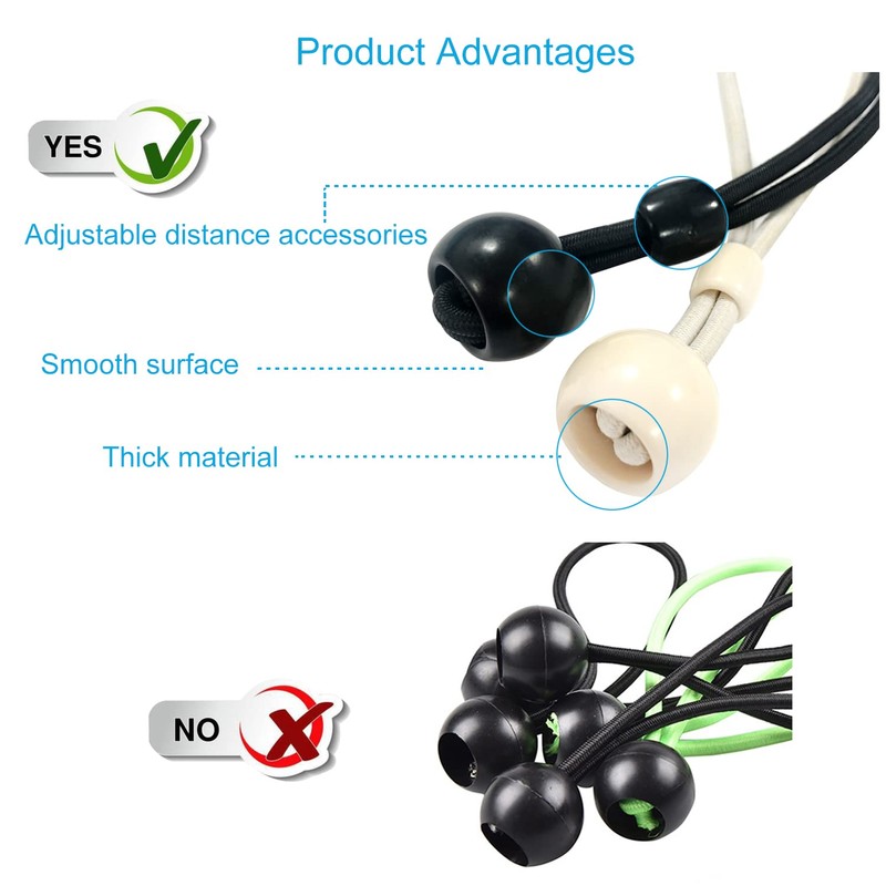 Universal 3-Pack Bungee Pull Ring End Cap Kit,Replacement Shade Parts