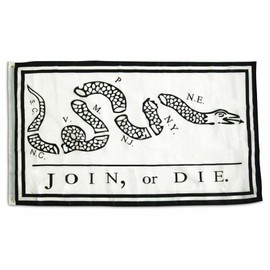 3x5FT Join or Die Flag Revolutionary War Ben Franklin Historic History Colonies