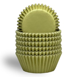 Gcardist Standard 300-Count Cupcake Liners Cupcake Cups Food Grade Solid Yellow Green Color Cupcake Papers Baking Cups Cupcake Wrappers (Standard Size)