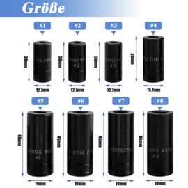 Mesee 9 Piece Tap Socket Set, 1/4 Inch & 3/8 Inch Drive Impact Socket Set, Tap Socket Set for Automotive Home Repairs Thread Tasks