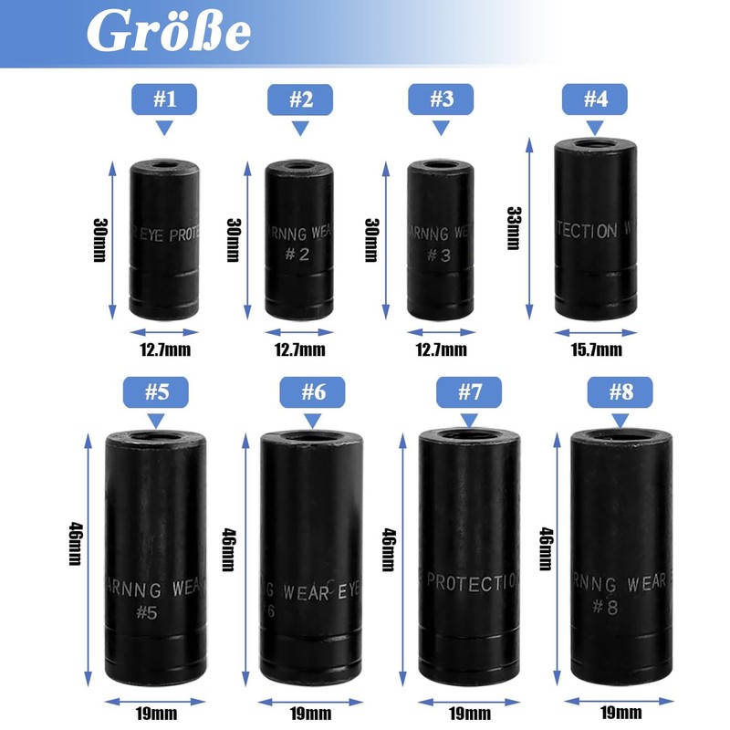 Mesee 9 Piece Tap Socket Set, 1/4 Inch & 3/8