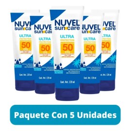 Protector Solar Nuvel FPS 50  Sunscreen SPF 50, 5-Pack 120ml                                                                                          