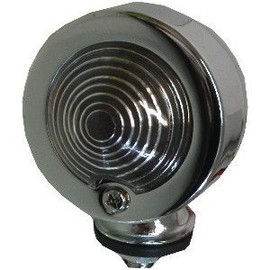 Zodiac Chrome Bullet Marker Side Light for Motorcycles/Trikes - Short Stem, Clear