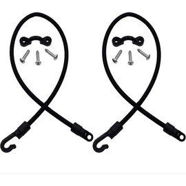 Rod Tamer Deck Mount Rod Straps 2 Pack, 6mm Kayak Boat Fishing Rod Tamer Strap Deck Mount Connector Gunwale Mount Fishing Rod Holders Down Strap (18 inch)