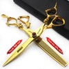 Professional Hairdressing Scissors 7/7.5/8 Inch Hairdressing Scissors Gold and Black