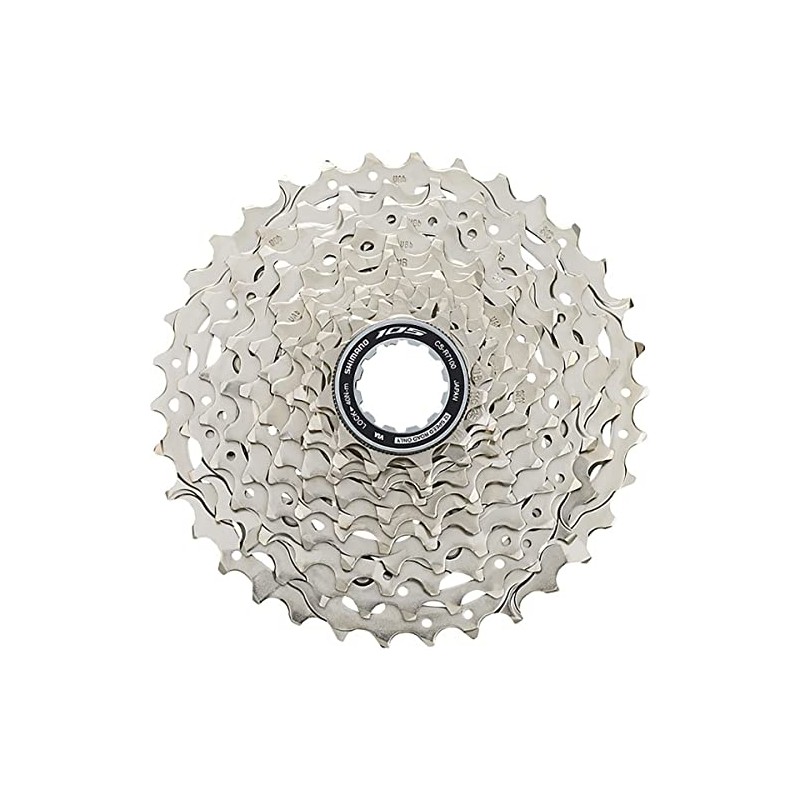 SHIMANO 105 CS-R7100-R7100 Cassette - 12-Speed, 11-34t, HG L2, Silver