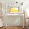Elephance Small Gaming Desk with Pegboard, 39 Inch Computer Desk