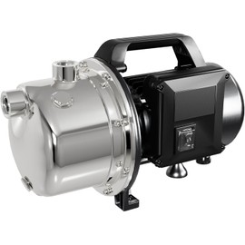 LANCHEZ 1 HP Portable Shallow Well Garden Pump, 1294 GPH Stainless Steel Sprinkler Pump, 115V Water Transfer Draining Irrigation for Lawn