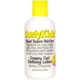 CurlyKids Curl Defining Lotion – Lightweight Creamy Hair Lotion for Frizz-Free, Soft & Defined Curls – Kids Haircare for Curly, Kinky, Coily & Wavy Hair – Moisturizing & Non-Crunchy Formula, 6oz