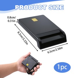 ID Card Reader, USB Smart Card Readers, DOD Military USB Common Access CAC Memory Card Reader for Download, Reading, Track and Analyse Compatible with Windows (All), Linux/Unix, MacOS X (All)