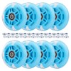 Wheelgoo 8pcs Inline Skate Wheels Led Light-Up Wheels 64/70/72/76/80mm w/Bushings