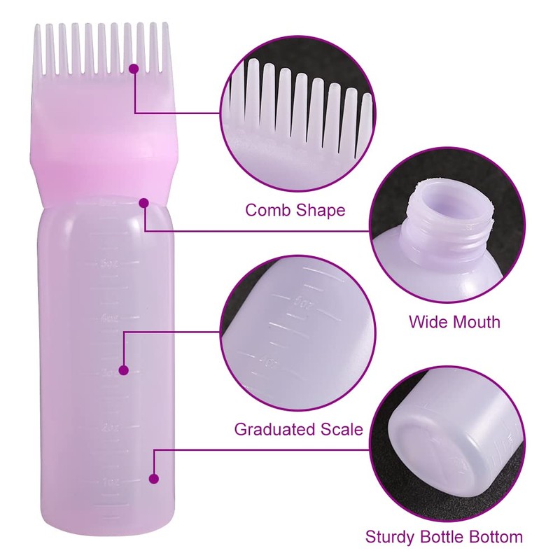 Abnaok Root Comb Applicator Bottle, 6 Ounce Applicator Bottle for