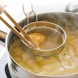 Shimomura Miso Strainer Fine Mesh Hanging All Stainless Steel Handle Noodle Strainer