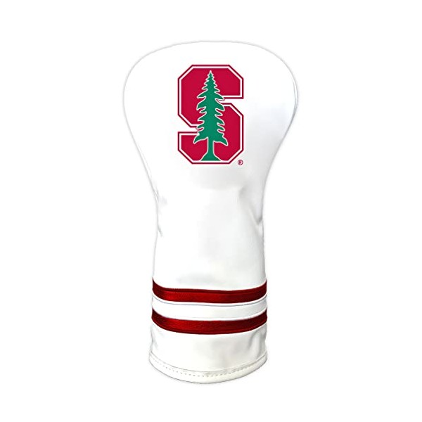 Team Golf NCAA Stanford Cardinal White Vintage Driver Golf Club Headcover, Form Fitting Design, Retro Design & Superb Quality