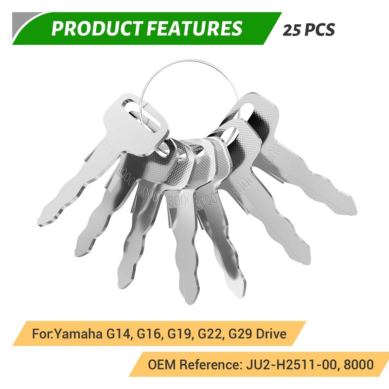 Panglong Golf Cart Replacment Ignition Keys, Suitable for Yamaha G&E