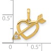 Million Charms 14k Yellow Gold Small Cut out Heart Valentine