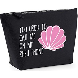 Hippowarehouse You used to call me on my shell phone printed make up cosmetic wash bag 18x19x9cm