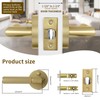 Bak Bo Interior Privacy Door Handle with Lock, Indoor Knurled