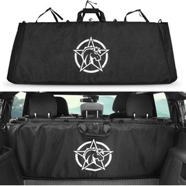 HIBRONGO Upgrade Soft Top Window Storage Bag Compatible with 2021-2025 Ford Bronco 4-Door Waterproof Soft top Organizer for Rear Window Collection and Protection Seat Back Organizer