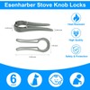 HKYLRAT 5Pcs ﻿Gas Stove Knob Locks, Safety and Proofing Proof
