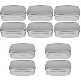 STOBAZA 5sets Aluminum Travel Soap Case Airtight Tin Cans Lids Portable Soap Box for Cosmetics 2pcs*5