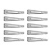 10pcs Fish Bone Tweezers Stainless Steel Flat Tip Hair Tweezers