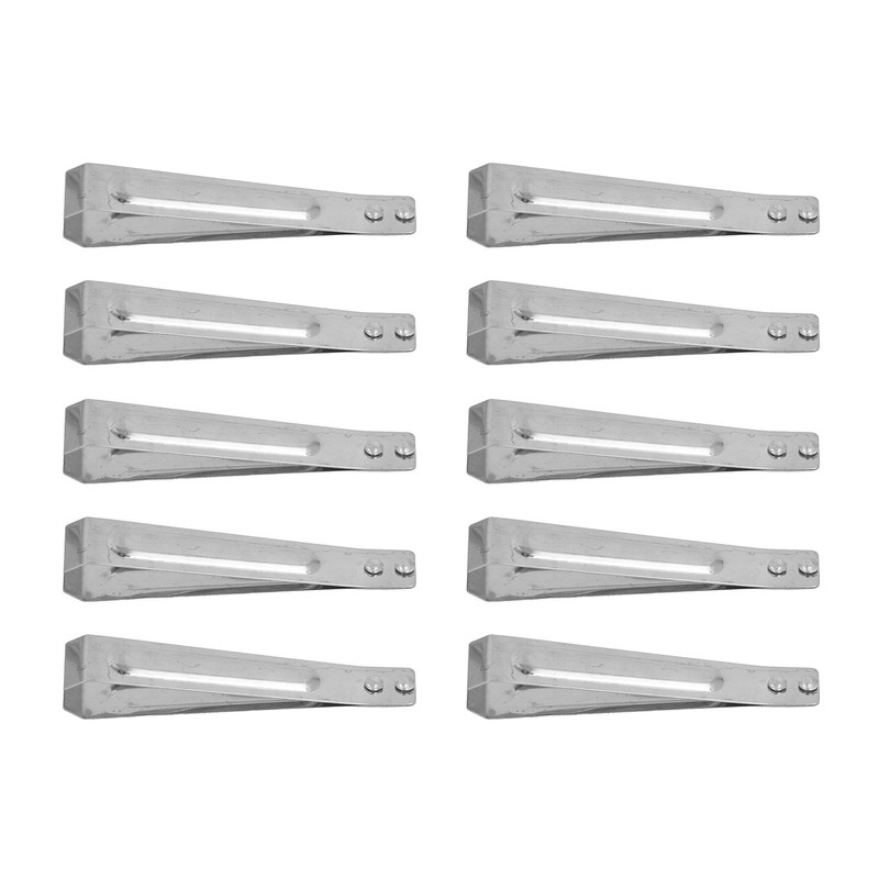 10pcs Fish Bone Tweezers Stainless Steel Flat Tip Hair Tweezers