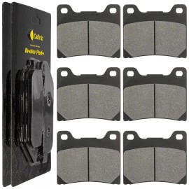 Caltric Front Rear Brake Pads for Yamaha FJ1200 FJ12 1986 1987 Front Rear Pads