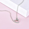 MENDOZZA Women's Heart Necklace Stainless Steel Jewellery Cubic Zirconia Heart