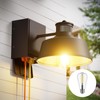 Ehaho Porch Lights with Outlet, Dusk to Dawn Motion Sensor