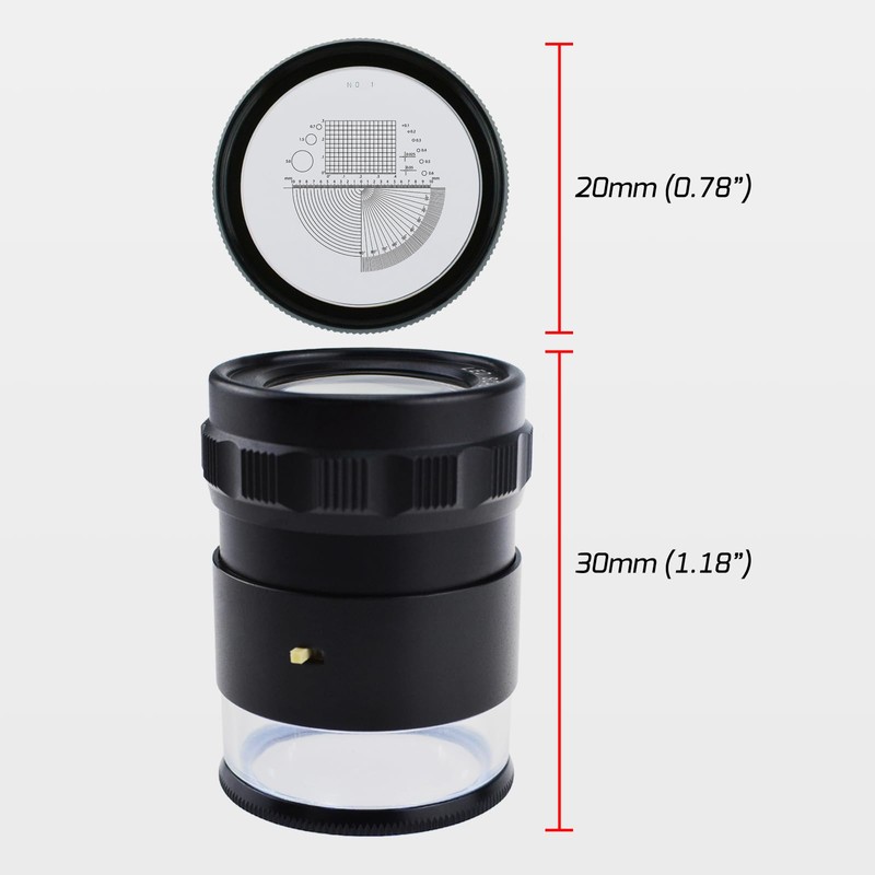 Jewelers Loupe 10X Magnification Magnifier with 8 LED Lights and