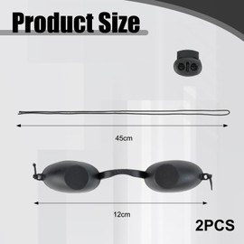 2 Artikel Solarium Brille Schutzbrille Rotlichtlampe Uv Schutzbrille Einstellbar Passt Bequem auf Das Gesicht Geeignet Zum Sonnenbaden, für Die Rotlichttherapie und Als Schönheitsgerät(Schwarz)