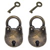 Aifeier ET 2 Pieces Mini Vintage Locks Small Bear-Shape Padlock