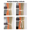 Magnetic Curtain Tiebacks,Natural Wooden Curtain Buckle Strung with Cotton String,Elegant