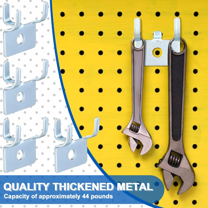 Tandefio Pegboard Hooks Metal Prong Hook Peg Board for Hanging
