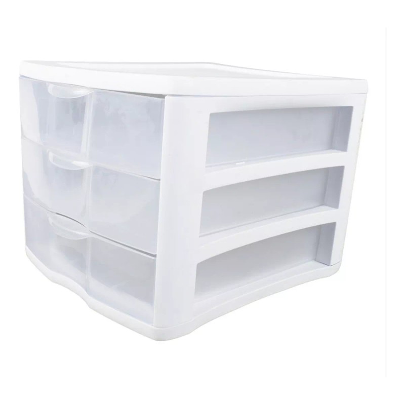 Sterlite Cajonera Organizador 3x Cajones Plástico Transparente