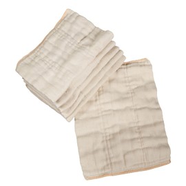 Unbleached Prefold Cloth Diapers by OsoCozy – 100% Cotton, Durable, Soft, Absorbent, Sustainable & Economical - 10"x14", Fits 6-11 Lbs. - (Newborn 4x6x4)